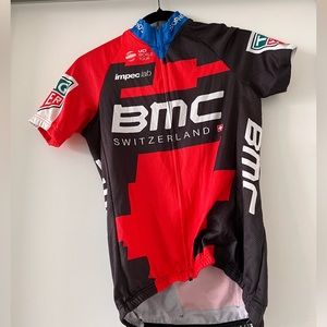 BMC Switzerland Cycling Jersey (S) with full front zip